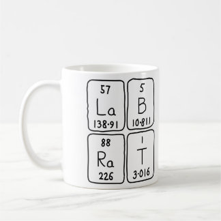 De periodieke mok van de lijstnaam van het Laborat