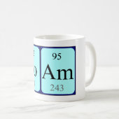 De periodieke mok van de lijstnaam van noam (Voorkant rechts)