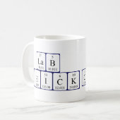 De periodieke mok van de Naam van de Chick van het (Voorkant links)