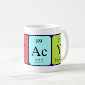 De periodieke mok van de Naam van de Stacy (Voorkant rechts)