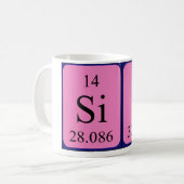 De periodieke mok van de naamlijst van SIS (Voorkant links)