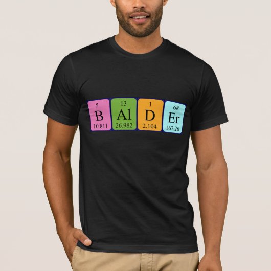 De periodieke shirt van de Balder - naam (Voorkant)