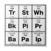 De periodieke tabel van bier tegeltje (Voorkant)