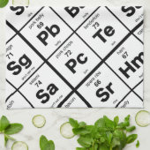 De periodieke varkens theedoek (Gevouwen)