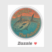 De permit game fish westelijke Atlantische Oceaan Sticker (Vel)
