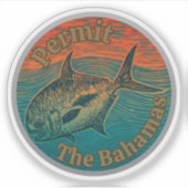 De permit game fish westelijke Atlantische Oceaan  Sticker (Voorkant)