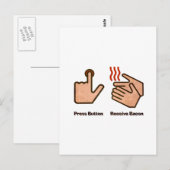 de pers knoop ontvangt bacon briefkaart (Voorkant / Achterkant)