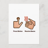 de pers knoop ontvangt bacon briefkaart (Voorkant)