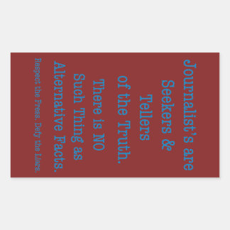 De pers respecteren rechthoekige sticker