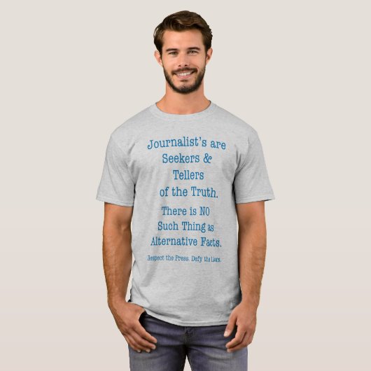 De pers respecteren t-shirt (Voorkant volledig)