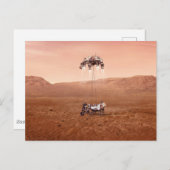 De Perseverance Rover landt veilig op Mars. Briefkaart (Voorkant / Achterkant)