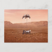 De Perseverance Rover landt veilig op Mars. Briefkaart (Voorkant)