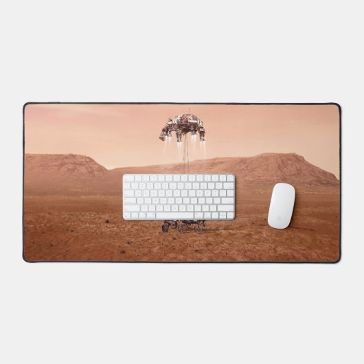 De Perseverance Rover landt veilig op Mars. Bureaumat (Keyboard & Muis)