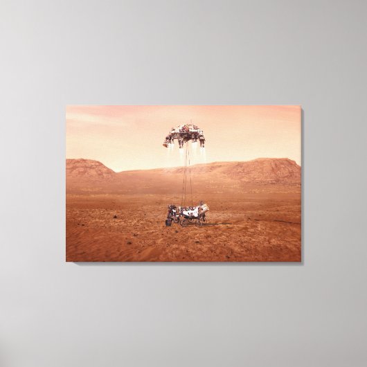 De Perseverance Rover landt veilig op Mars. Canvas Afdruk (Voorkant)