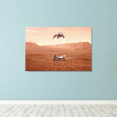 De Perseverance Rover landt veilig op Mars. Canvas Afdruk (Insitu (Houten vloer))