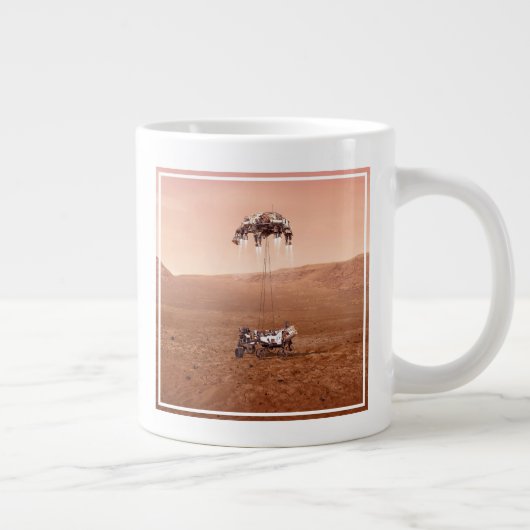 De Perseverance Rover landt veilig op Mars. Grote Koffiekop (Rechts)