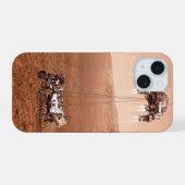 De Perseverance Rover landt veilig op Mars. iPhone 15 Case (Achterkant horizontaal)