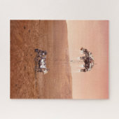De Perseverance Rover landt veilig op Mars. Legpuzzel (Horizontaal)