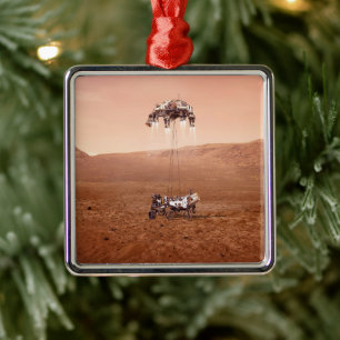 De Perseverance Rover landt veilig op Mars. Metalen Ornament