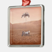 De Perseverance Rover landt veilig op Mars. Metalen Ornament (Links)