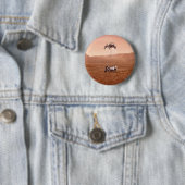 De Perseverance Rover landt veilig op Mars. Ronde Button 5,7 Cm (In situ)