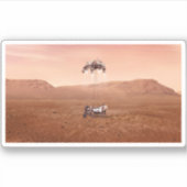 De Perseverance Rover landt veilig op Mars. Sticker (Voorkant)