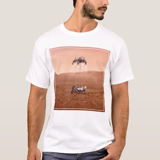 De Perseverance Rover landt veilig op Mars. T-shirt (Voorkant)
