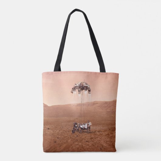 De Perseverance Rover landt veilig op Mars. Tote Bag (Achterkant)