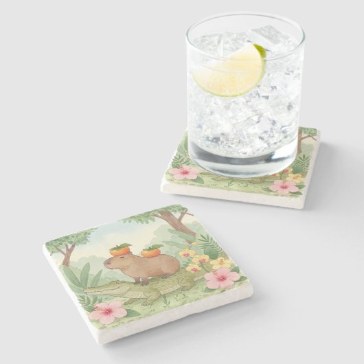 De Persimmon en de Pals Stenen Onderzetter (Zijkant)