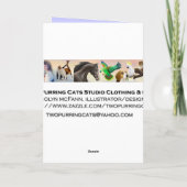 De Personaliseerbare Gelukkige Auto van de Honden Feestdagen Kaart (Achterkant)