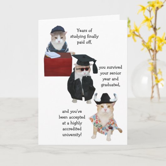 De Personaliseerbare Grappige Afstuderen van de Kaart (Gele Bloem)