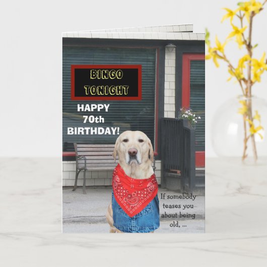 De Personaliseerbare Grappige Hond van de Kaart (Gele Bloem)