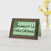 De Personaliseerbare Ierse Gaëlische St. Patrick Kaart (Gele Bloem)