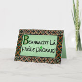 De Personaliseerbare Ierse Gaëlische St. Patrick Kaart (Voorkant)