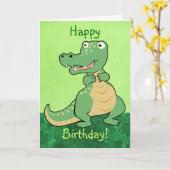 De Personaliseerbare Kaart van de Krokodil van de (Gele Bloem)