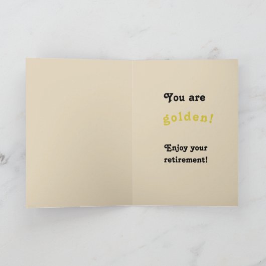 De Personaliseerbare Kaart van de pensionering - (Binnen)