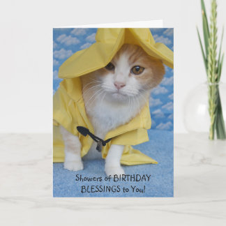 De Personaliseerbare Leuke Douche van de Kat van Kaart