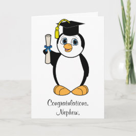 De Personaliseerbare Pinguïn van de Afstuderen van Kaart