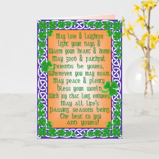 De Personaliseerbare St. Patrick Kaart van de Dag (Gele Bloem)