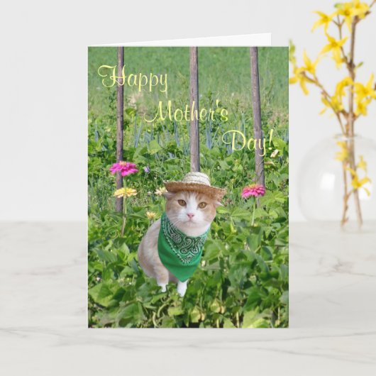 De Personaliseerbare Tuinman van het Moederdag van Kaart (Gele Bloem)