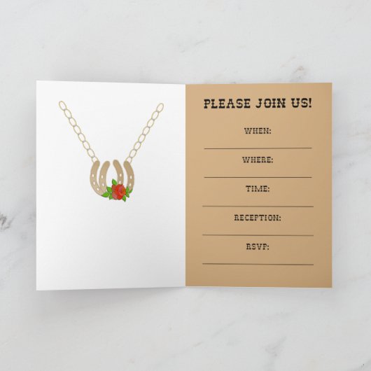 De PERSONALISEERBARE Westerne UITNODIGING van het (Binnen)