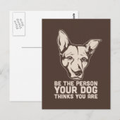 de persoon die je hond denkt dat je bent briefkaart (Voorkant / Achterkant)