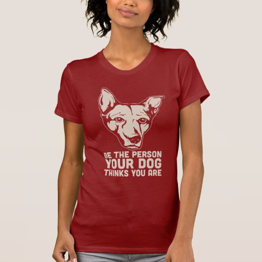de persoon die je hond denkt dat je bent t-shirt (Voorkant)