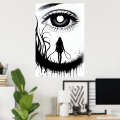 De persoon en het oog | AI Art Poster (Thuiskantoor)