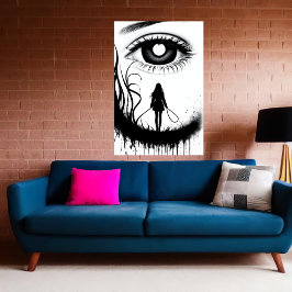 De persoon en het oog | AI Art Poster