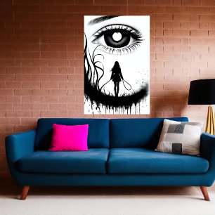 De persoon en het oog   AI Art Poster