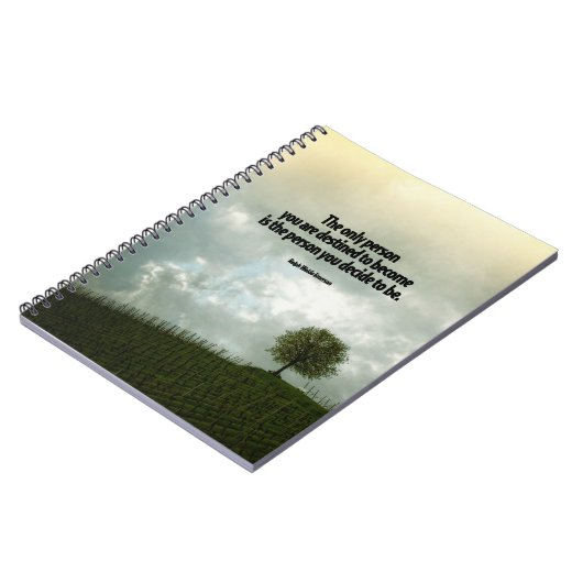 De persoon u beslist om Motivatie Citaat te zijn Notitieboek