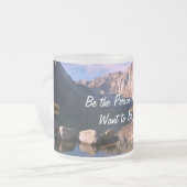 De persoon zijn matglas koffiemok (Voorkant links)