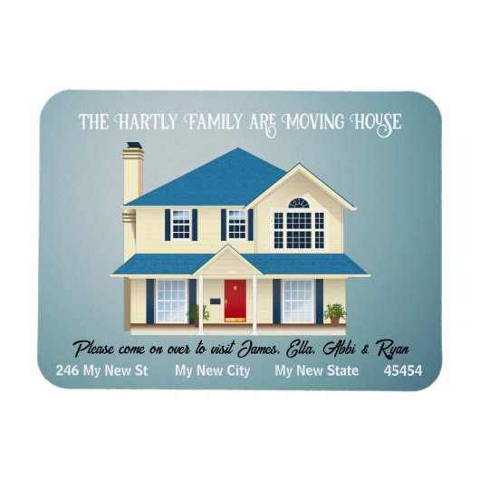 De persoonlijke bewegende aankondiging Eenvoudig r Magneet (Horizontaal)