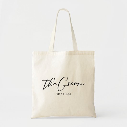 De Persoonlijke Bruidegom Chic Minimalistische Tro Tote Bag (Voorkant)